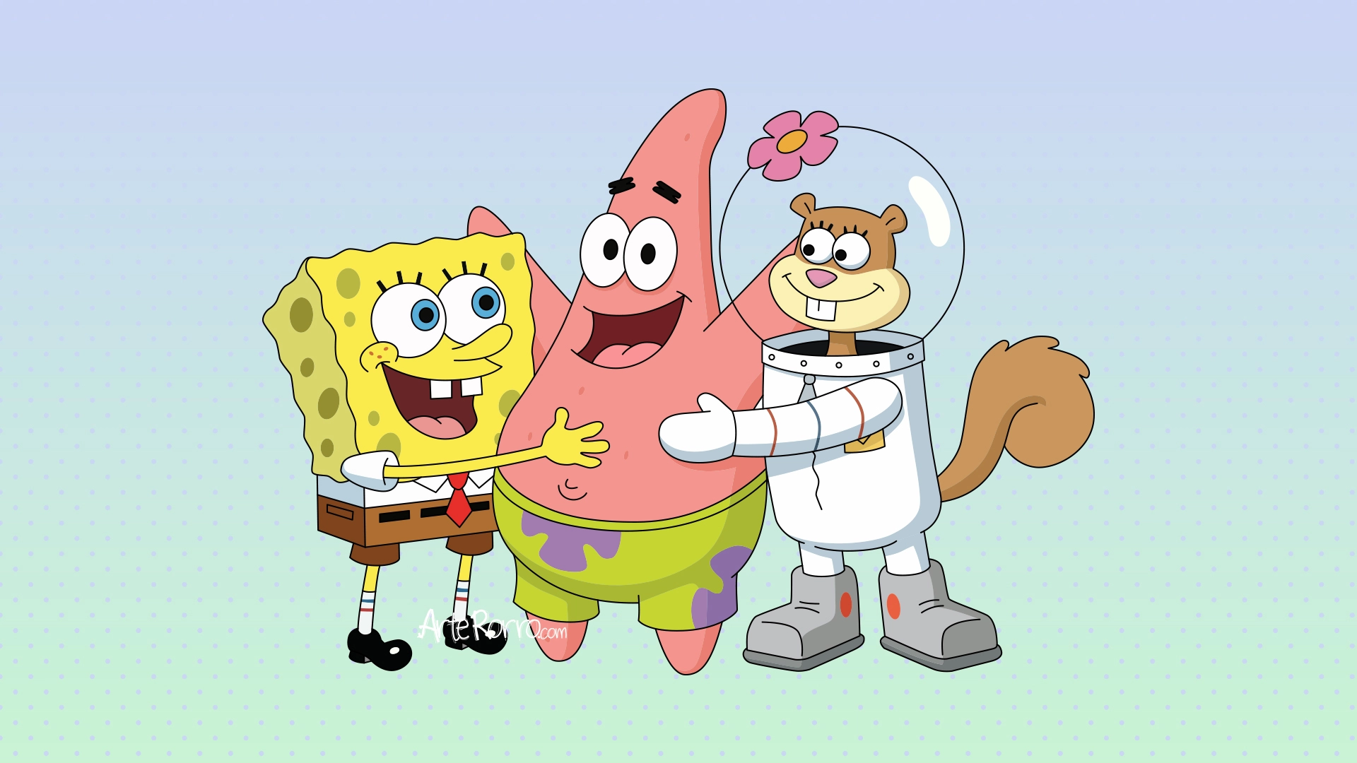 Bob Esponja, Patricio y Arenita
